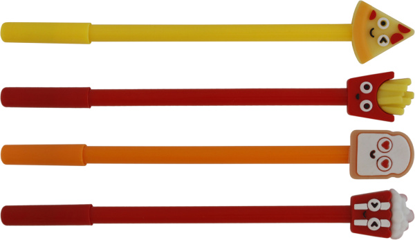 Ручка гелевая Фаст-фуд 18,5х0,7х0,7см синяя, игольчатая